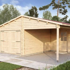 Garage with Workshop 6x6m, 44mm with room